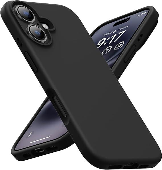Black back cover case for Iphone 16 Plus