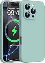 Turquoise Back Cover Silicone Case for Iphone 16 Pro Max