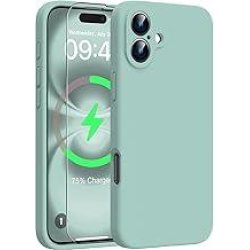 Turquoise Back Cover Silicone Case for Iphone 16